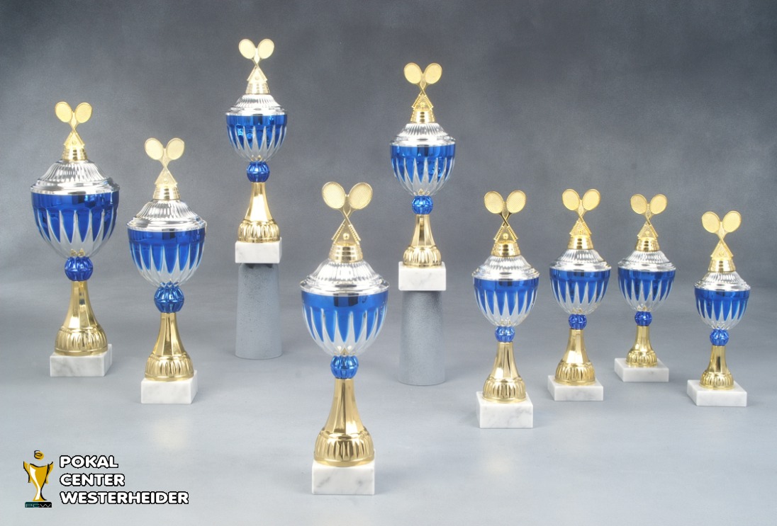 Badminton Pokal 'CHICAGO' mit Figur