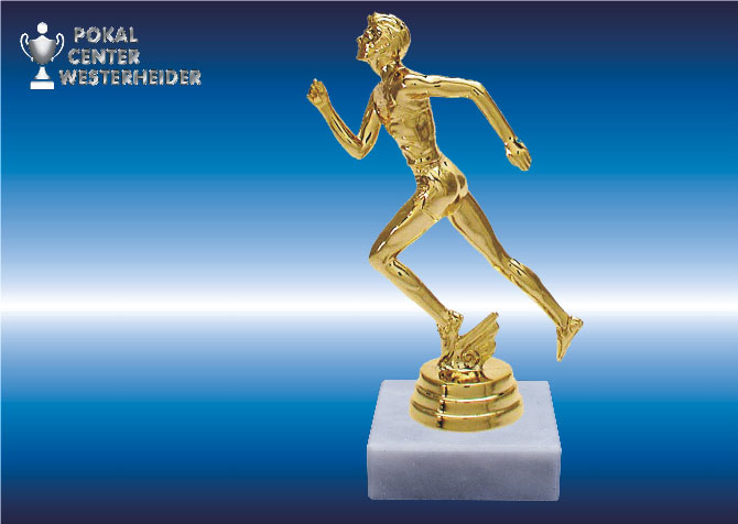 Läufer-Marathonfiguren (Herren) goldglanz