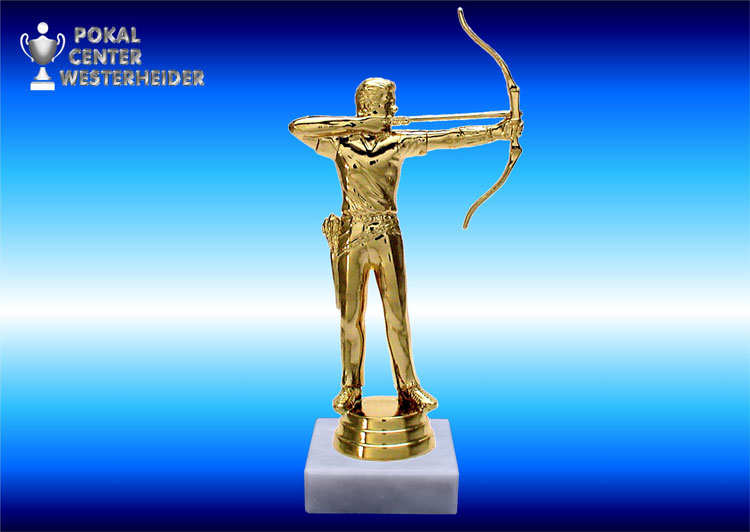 Bogenschützen-Figur in gold Pokale Bogenschiessen