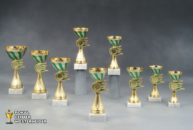 Cup Pokale 7048 grün-gold
