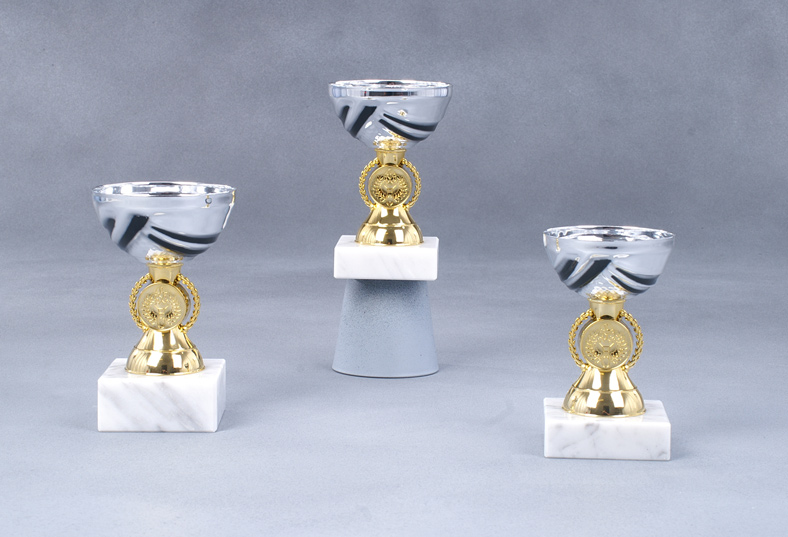 Preiswerte Cup Pokale gold-silber-schwarz 