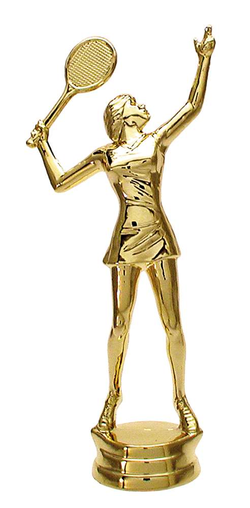 Figur Tennis Damen GOLD 152mm Mit Gewinde