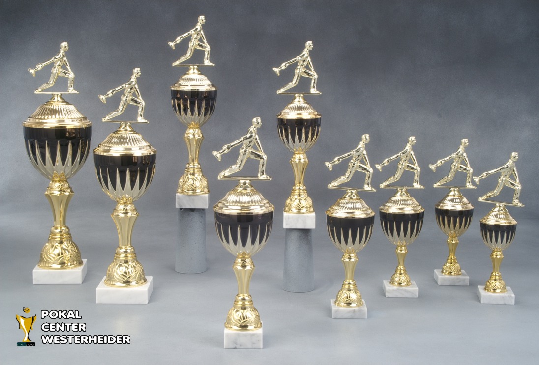 Eisstockschießen Pokal 'COLOMBO' mit Figur