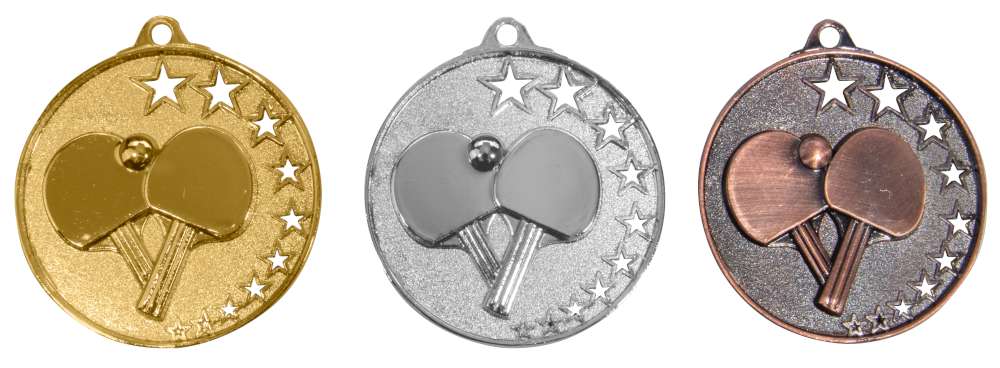 Tischtennis Medaille "Star"