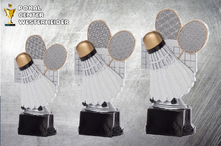 Badminton Trophäen Serie in 3 Größen